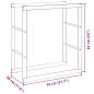 Preview: Brennholzregal Schwarz 55x30x61 cm Stahl
