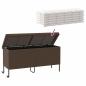Preview: Gartentruhe mit Rollen Braun 160x55x75 cm Poly Rattan