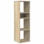 Preview: Bücherregal Sonoma-Eiche 34x31x112 cm Holzwerkstoff