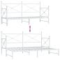 Preview: Tagesbett Ausziehbar ohne Matratze Weiß 90x200 cm Stahl