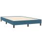 Preview: Boxspringbett mit Matratze Dunkelblau 120x210 cm Samt