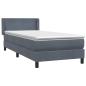 Preview: Boxspringbett mit Matratze Dunkelgrau 90x220 cm Samt