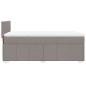 Preview: Boxspringbett mit Matratze Taupe 100x200 cm Stoff