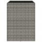 Preview: Bartisch mit Glasplatte Grau 105x80x110 cm Poly Rattan