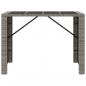 Preview: Bartisch mit Glasplatte Grau 145x80x110 cm Poly Rattan