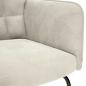 Preview: Schaukelstuhl mit Hocker Creme Samt