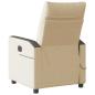 Preview: Massagesessel Elektrisch Creme Stoff