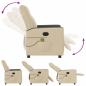 Preview: Massagesessel Elektrisch Creme Stoff