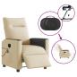 Preview: Massagesessel Elektrisch Creme Stoff