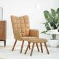 Preview: Relaxsessel mit Hocker Braun Samt