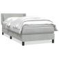 Preview: Boxspringbett mit Matratze Hellgrau 80x220 cm Samt