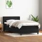 Preview: ARDEBO.de - Boxspringbett mit Matratze Schwarz 80x220 cm Samt