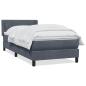 Preview: Boxspringbett mit Matratze Dunkelgrau 90x220 cm Samt