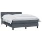 Preview: Boxspringbett mit Matratze Dunkelgrau 140x220 cm Samt