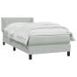 Preview: Boxspringbett mit Matratze Hellgrau 80x220 cm Samt