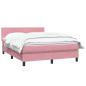 Preview: Boxspringbett mit Matratze Rosa 160x210 cm Samt