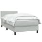 Preview: Boxspringbett mit Matratze Hellgrau 80x210 cm Samt