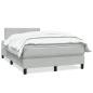 Preview: Boxspringbett mit Matratze Hellgrau 120x210 cm Samt