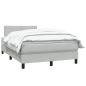 Preview: Boxspringbett mit Matratze Hellgrau 120x210 cm Samt
