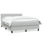 Preview: Boxspringbett mit Matratze Hellgrau 140x210 cm Samt