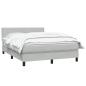 Preview: Boxspringbett mit Matratze Hellgrau 140x210 cm Samt