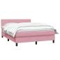 Preview: Boxspringbett mit Matratze Rosa 160x210 cm Samt
