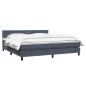 Preview: Boxspringbett mit Matratze Dunkelgrau 180x210 cm Samt