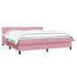 Preview: Boxspringbett mit Matratze Rosa 180x210 cm Samt