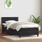 Preview: ARDEBO.de - Boxspringbett mit Matratze Schwarz 80x220 cm Samt