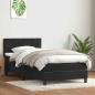 Preview: ARDEBO.de - Boxspringbett mit Matratze Schwarz 90x210 cm Samt