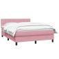 Preview: Boxspringbett mit Matratze Rosa 160x210 cm Samt