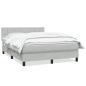 Preview: ARDEBO.de - Boxspringbett mit Matratze Hellgrau 160x210 cm Samt