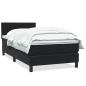 Preview: Boxspringbett mit Matratze Schwarz 90x220 cm Samt