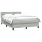 Preview: Boxspringbett mit Matratze Hellgrau 160x220 cm Samt