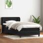 Preview: ARDEBO.de - Boxspringbett mit Matratze Schwarz 80x220 cm Samt