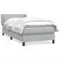 Preview: Boxspringbett mit Matratze Hellgrau 90x210 cm Samt