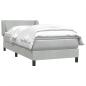 Preview: Boxspringbett mit Matratze Hellgrau 90x210 cm Samt