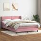 Preview: ARDEBO.de - Boxspringbett mit Matratze Rosa 160x220 cm Samt