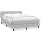 Preview: Boxspringbett mit Matratze Hellgrau 140x210 cm Samt