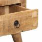 Preview: Nachttisch 2 Stk. 40x32x46 cm Raues Massivholz Mango