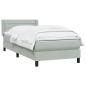 Preview: Boxspringbett mit Matratze Hellgrau 90x220 cm Samt
