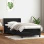 Preview: ARDEBO.de - Boxspringbett mit Matratze Schwarz 90x220 cm Samt