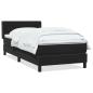 Preview: Boxspringbett mit Matratze Schwarz 90x220 cm Samt