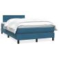 Preview: Boxspringbett mit Matratze Dunkelblau 120x210 cm Samt
