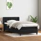 Preview: ARDEBO.de - Boxspringbett mit Matratze Schwarz 90x220 cm Samt