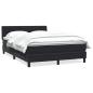Preview: Boxspringbett mit Matratze Schwarz 160x210 cm Samt