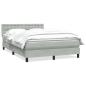 Preview: Boxspringbett mit Matratze Hellgrau 140x210 cm Samt