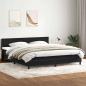 Preview: ARDEBO.de - Boxspringbett mit Matratze Schwarz 180x210 cm Samt