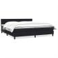Preview: Boxspringbett mit Matratze Schwarz 180x210 cm Samt