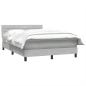 Preview: Boxspringbett mit Matratze Hellgrau 160x220 cm Samt